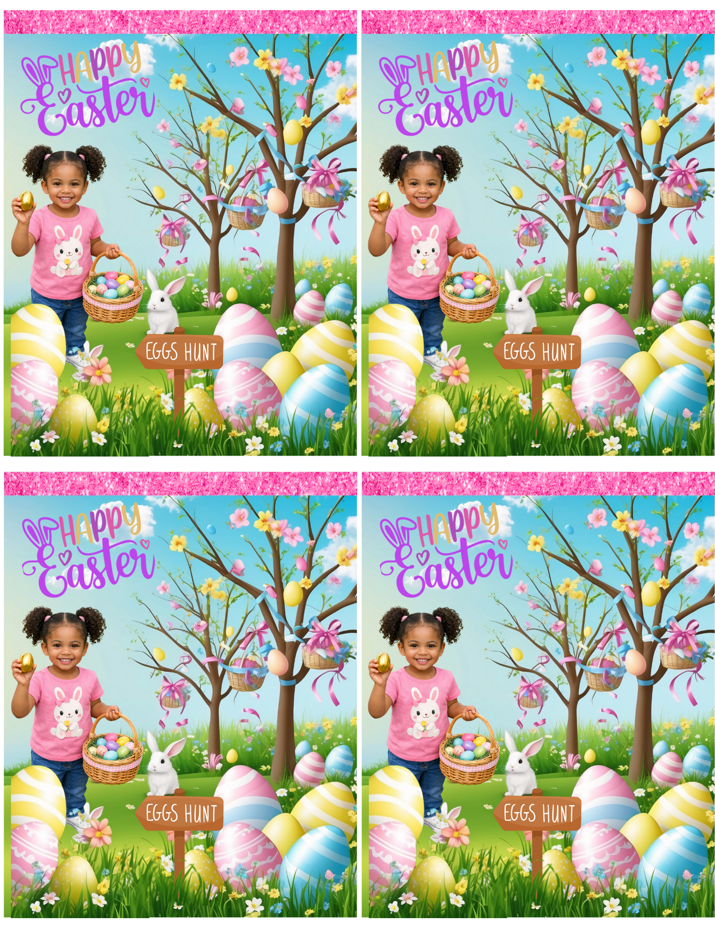 Editable Happy Easter Party Favor Template Bundle | Chip Bag • Rice Krispie Treat • Juice Pouch | Canva Editable Easter Designs