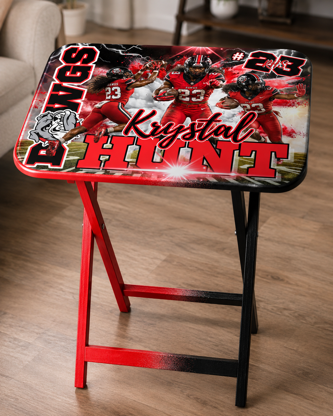 Editable Sports Tray Table Digital Template | Customizable Canva Design for Crafters