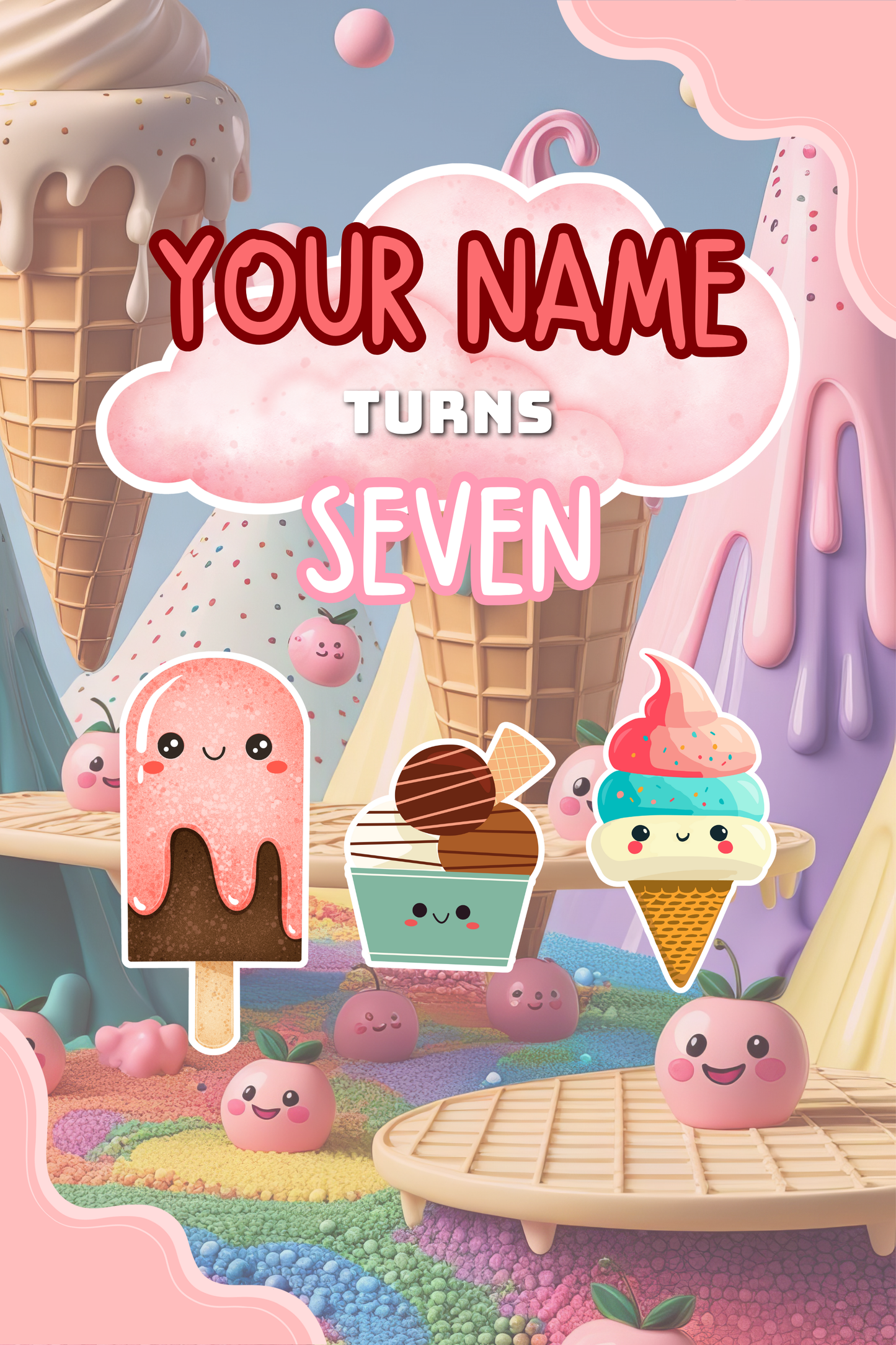 Ice Cream Party Jumbo Card
