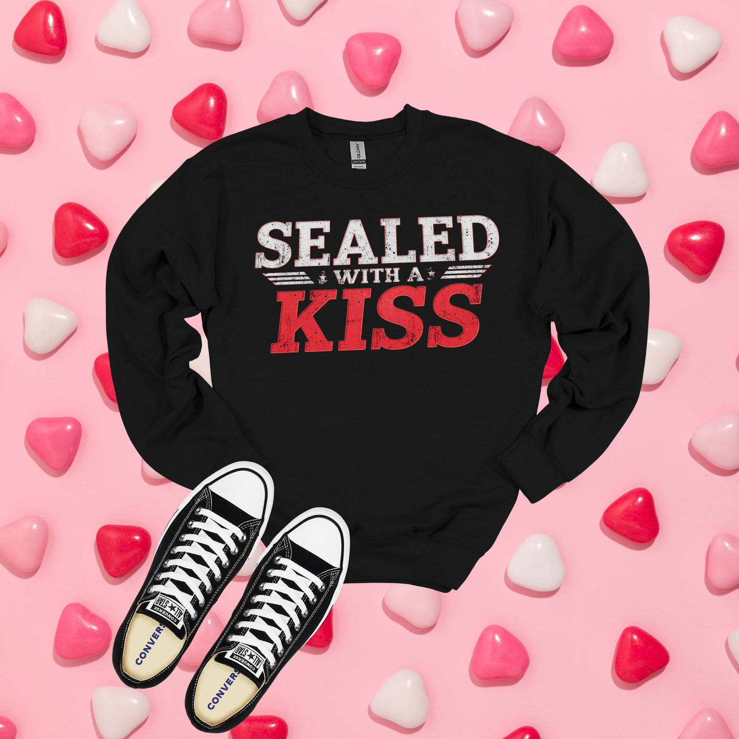 Sealed With a Kiss Valentine Design | Valentine Shirt Graphic | DTF & Sublimation File | Valentine Digital Download