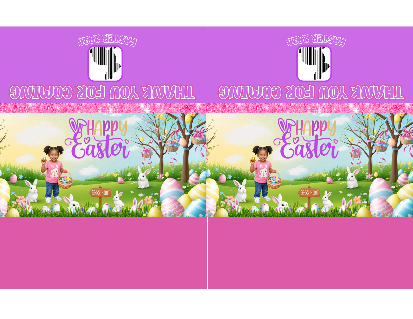 Editable Happy Easter Party Favor Template Bundle | Chip Bag • Rice Krispie Treat • Juice Pouch | Canva Editable Easter Designs