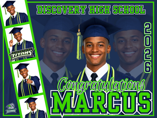 Editable Class of 2026 Graduation Yard Sign Template | 24x18 Canva Design | Senior Photo Yard Banner | Printable Grad Sign
