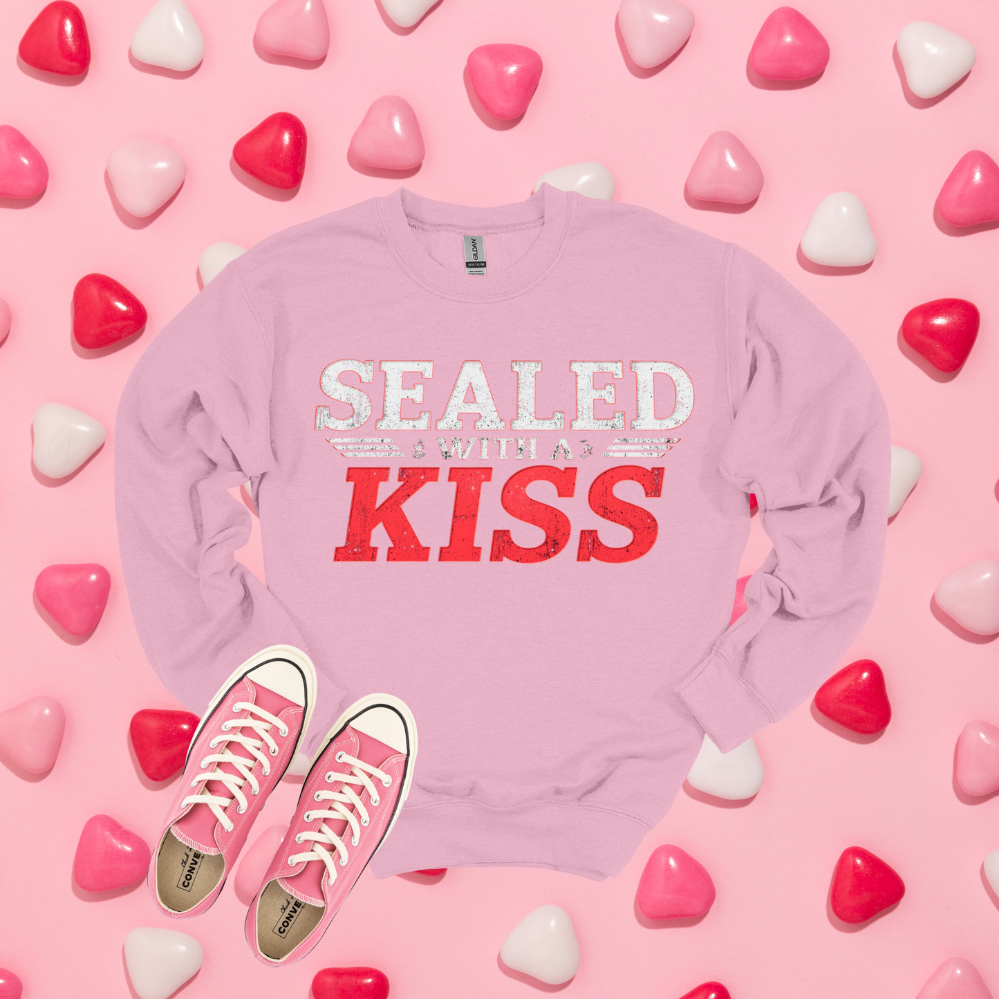 Sealed With a Kiss Valentine Design | Valentine Shirt Graphic | DTF & Sublimation File | Valentine Digital Download