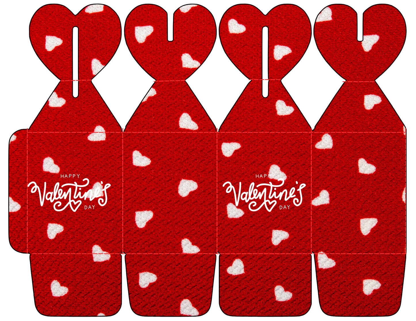 Editable Valentine’s Day Candy Heart Box Templates-12 Pack