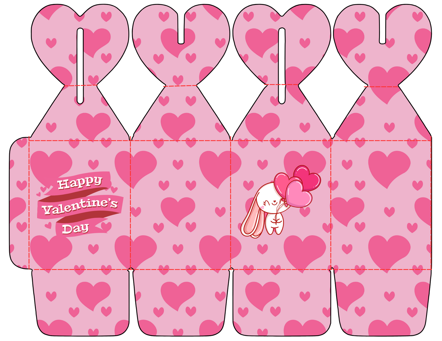 Editable Valentine’s Day Candy Heart Box Templates-12 Pack