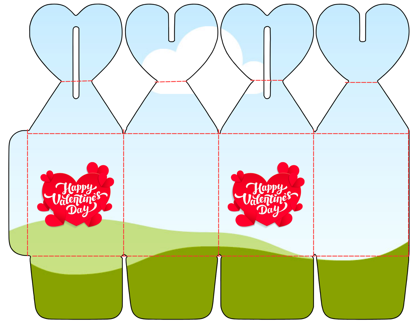 Editable Valentine’s Day Candy Heart Box Templates-12 Pack