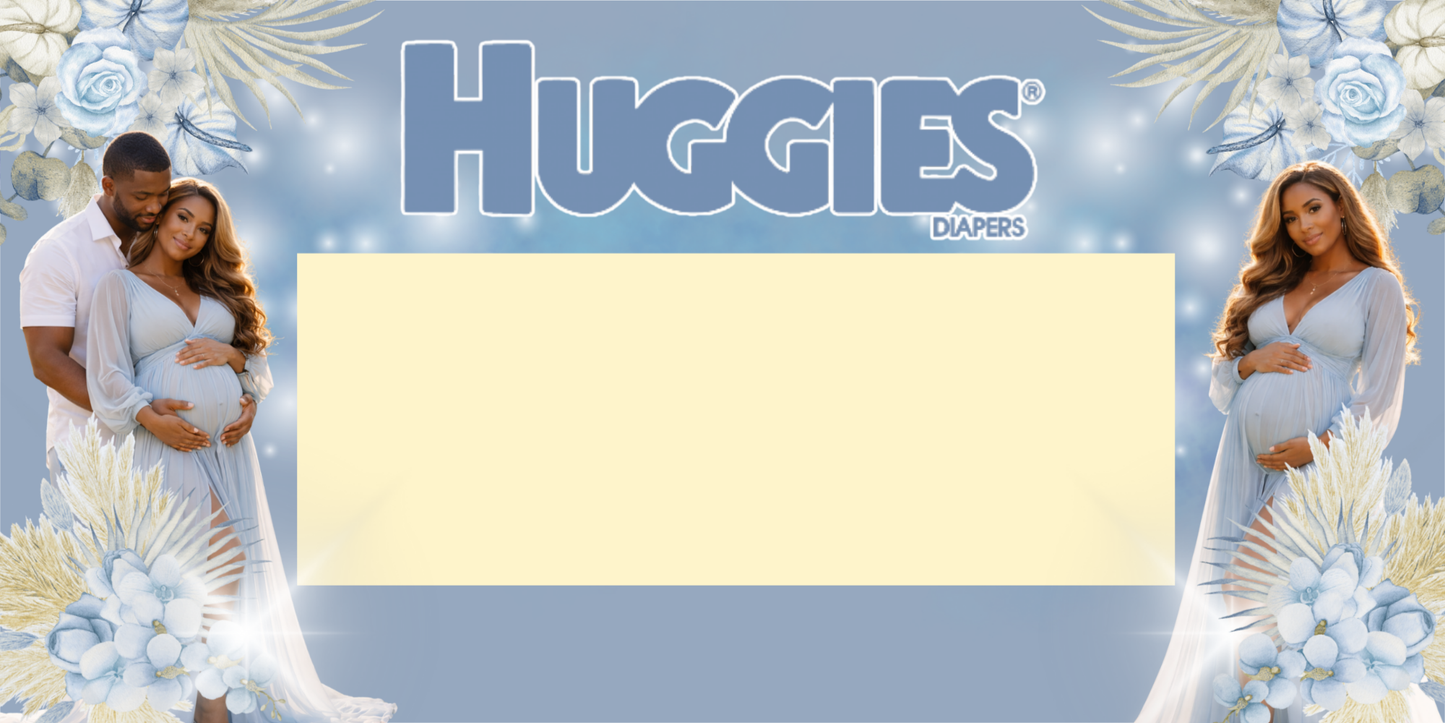 Editable Baby Shower Diaper Box Wrap Templates | Luxury Maternity Design | Canva Editable