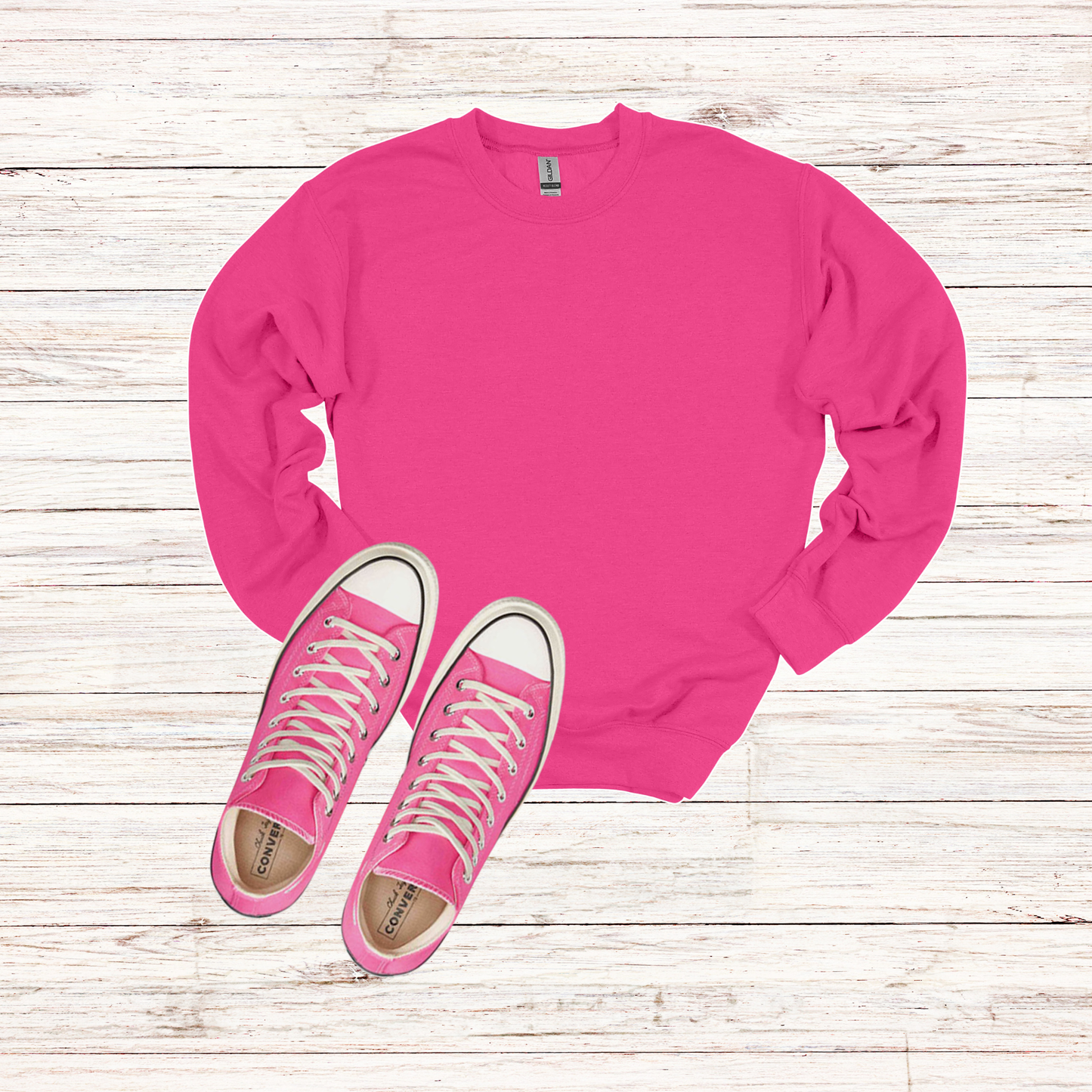 Valentine’s Day Sweatshirt Mockup Bundle – 5 Color Flat Lay PNGs for T-Shirt & DTF Designers