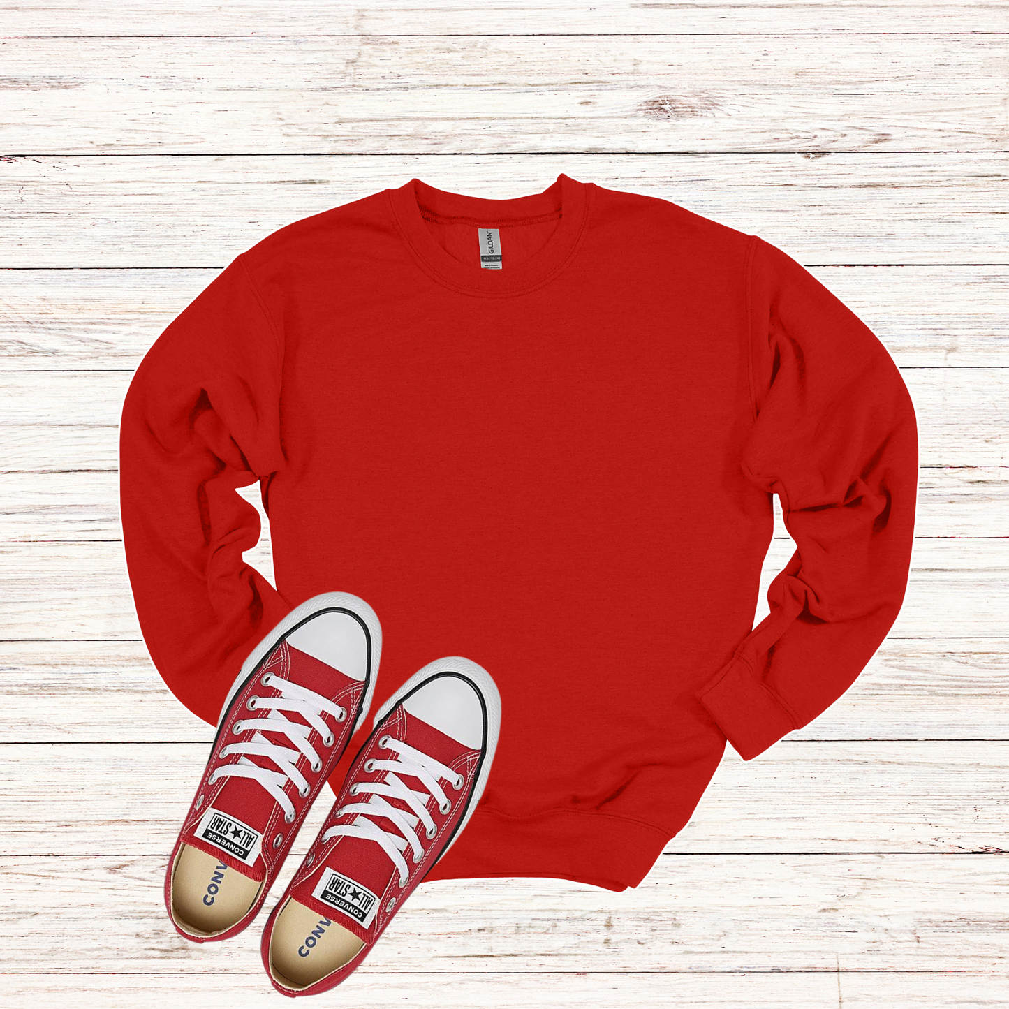 Valentine’s Day Sweatshirt Mockup Bundle – 5 Color Flat Lay PNGs for T-Shirt & DTF Designers