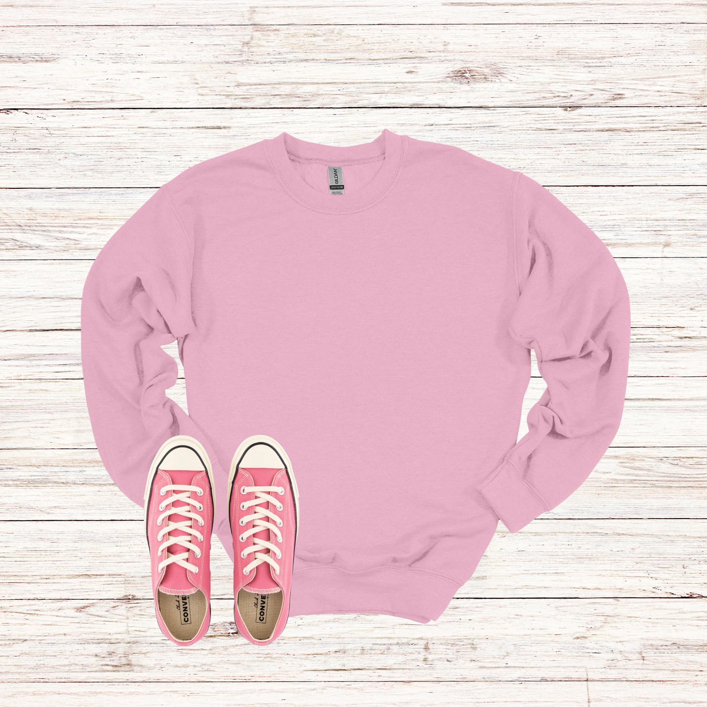 Valentine’s Day Sweatshirt Mockup Bundle – 5 Color Flat Lay PNGs for T-Shirt & DTF Designers
