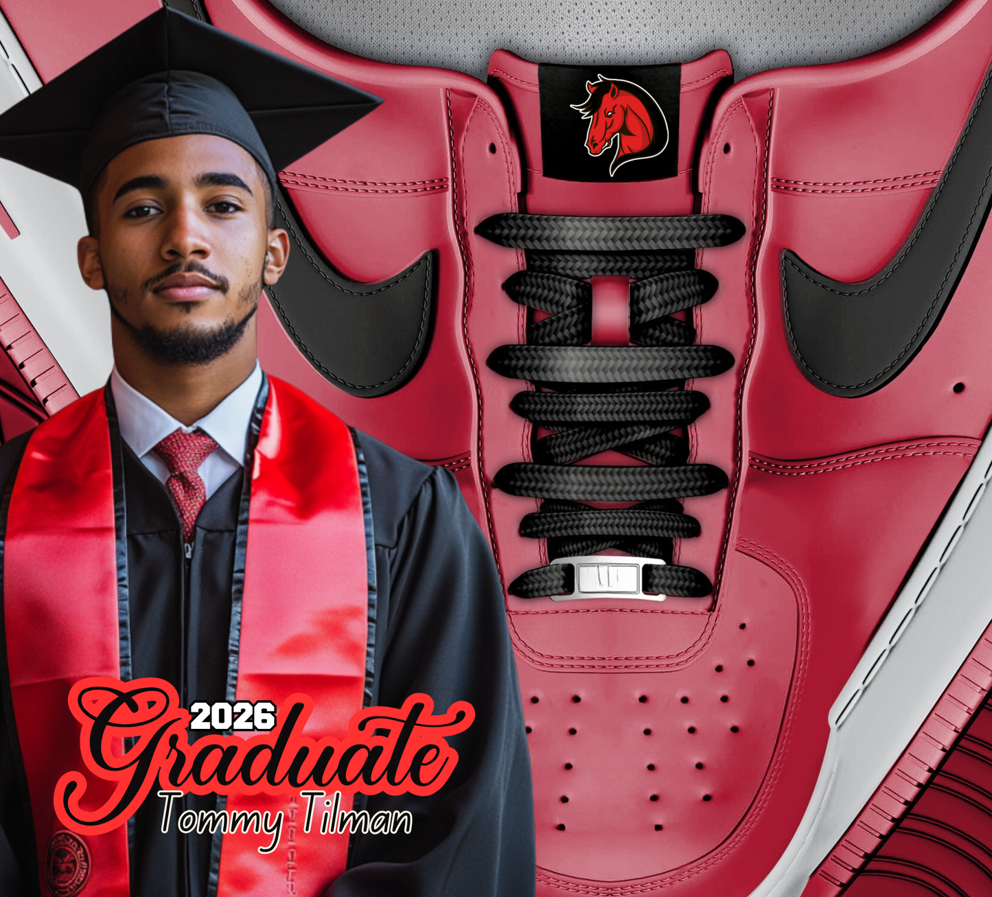 Editable 2026 Graduate Sneaker Template – Canva Design
