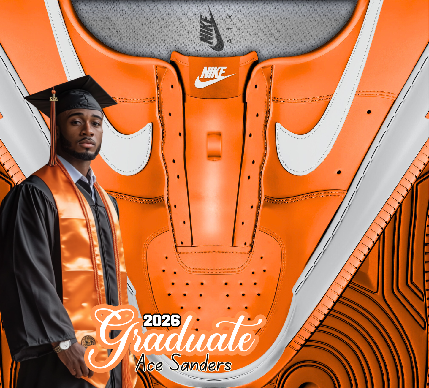 Editable 2026 Graduate Sneaker Template – Canva Design