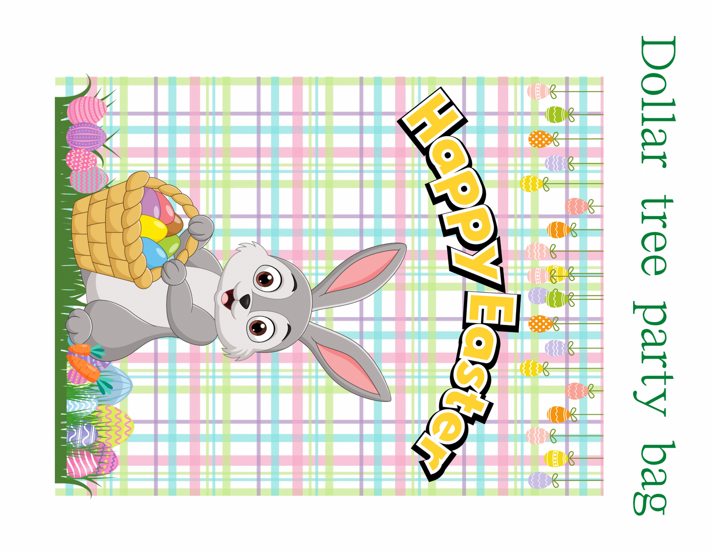 Easter Party Favor Bundle | Editable Templates for Chip Bags, Juice Pouches, Candy Wrappers, Water Bottle Labels, Coloring Pages & More