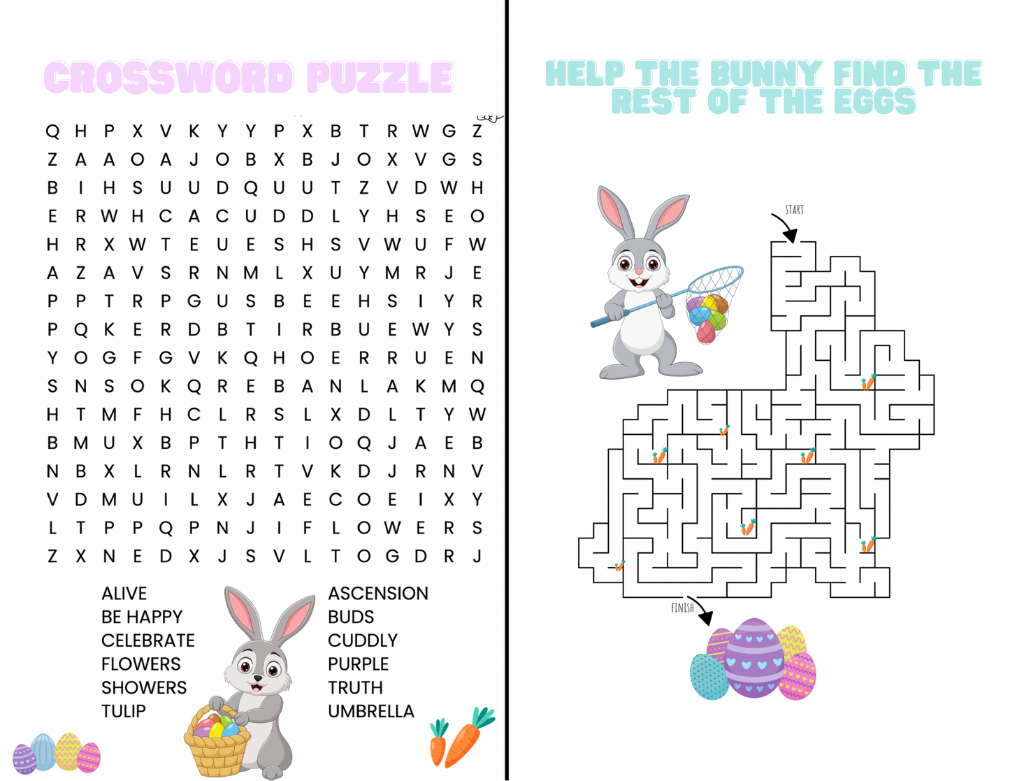 Easter Party Favor Bundle | Editable Templates for Chip Bags, Juice Pouches, Candy Wrappers, Water Bottle Labels, Coloring Pages & More