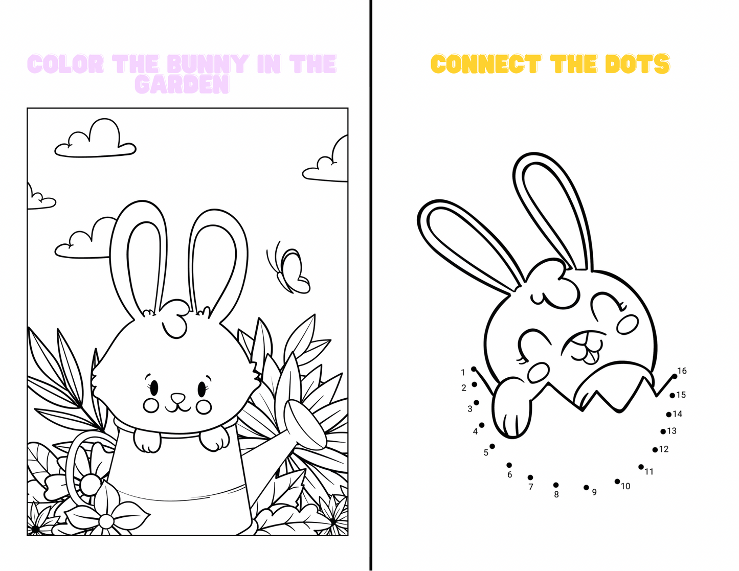 Easter Party Favor Bundle | Editable Templates for Chip Bags, Juice Pouches, Candy Wrappers, Water Bottle Labels, Coloring Pages & More