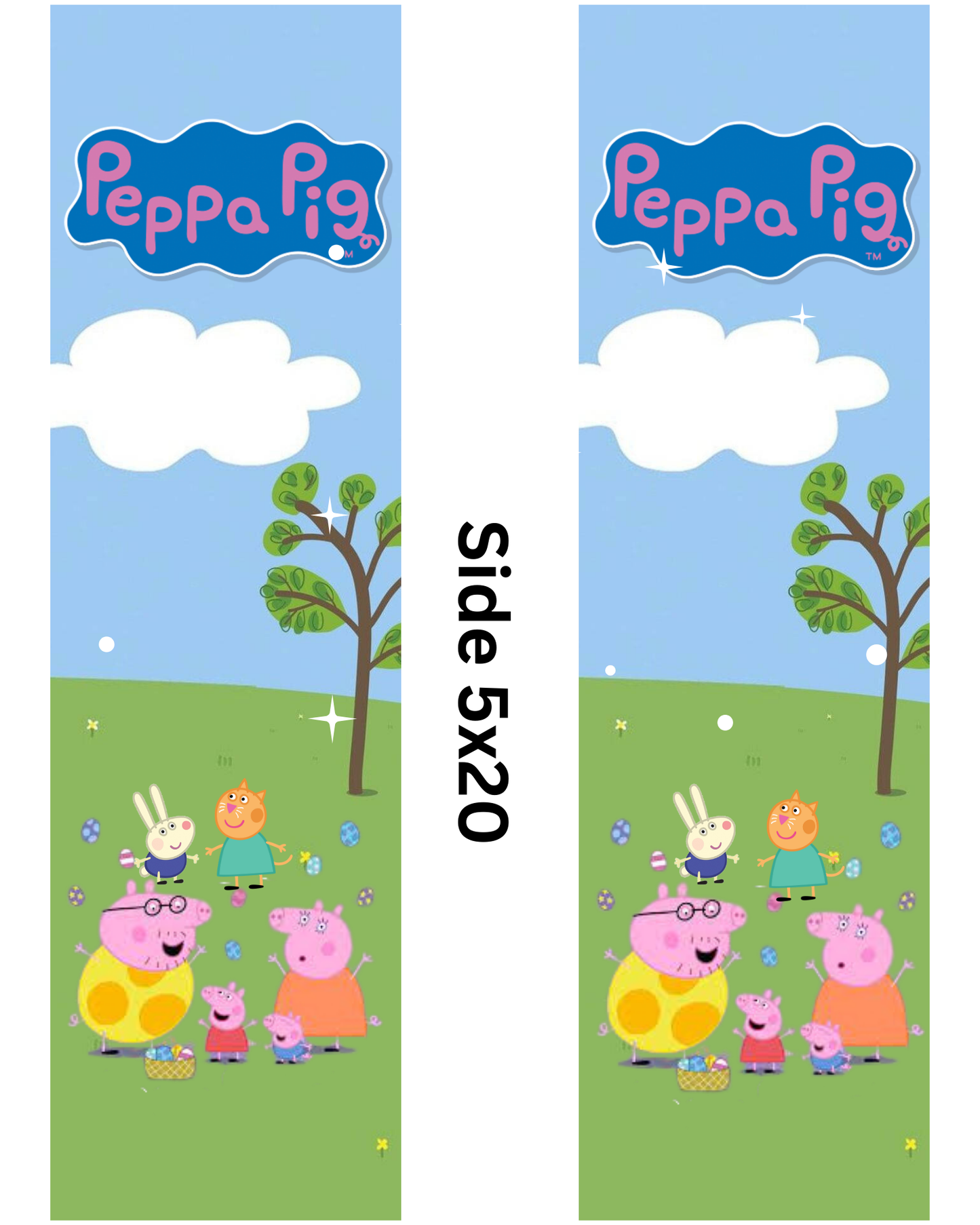 Editable Peppa Pig Vending Machine Template | 16x20 Backdrop | Kids Easter Party | Canva Template