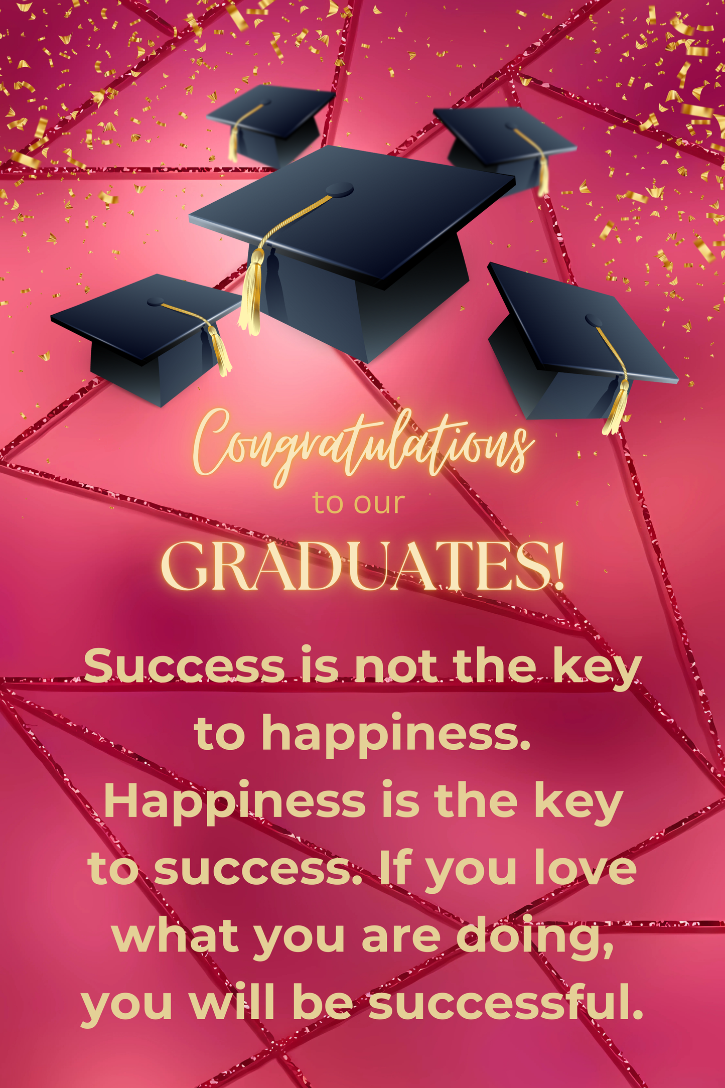 Editable Pink Graduation Jumbo Card Template | 16x20 Folded Grad Card | Senior Night Card | Class of 2026 Graduation Photo Card | Canva Template