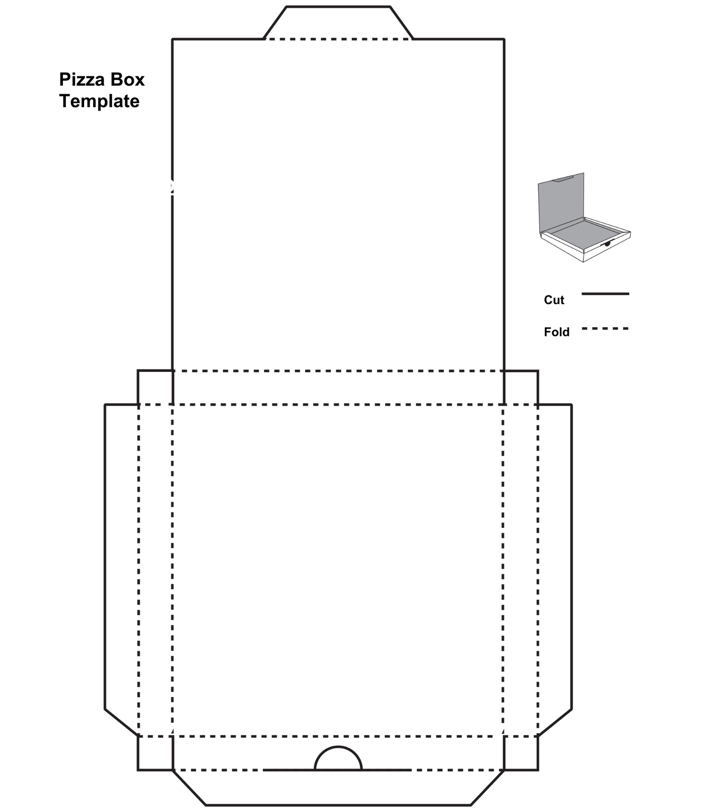 Editable Drag & Drop Pizza Box Template – 9.5x15 | DIY Printable Packaging Mockup