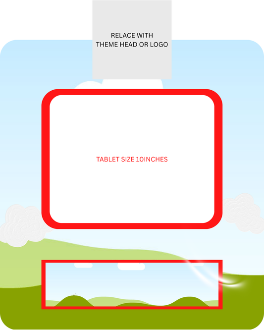 Blank Drag & Drop TV Template for 10” Tablet | Editable Canva Template