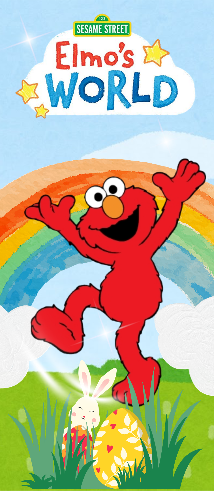Drag & Drop Elmo TV Template (10 Inch Tablet) | Editable in Canva