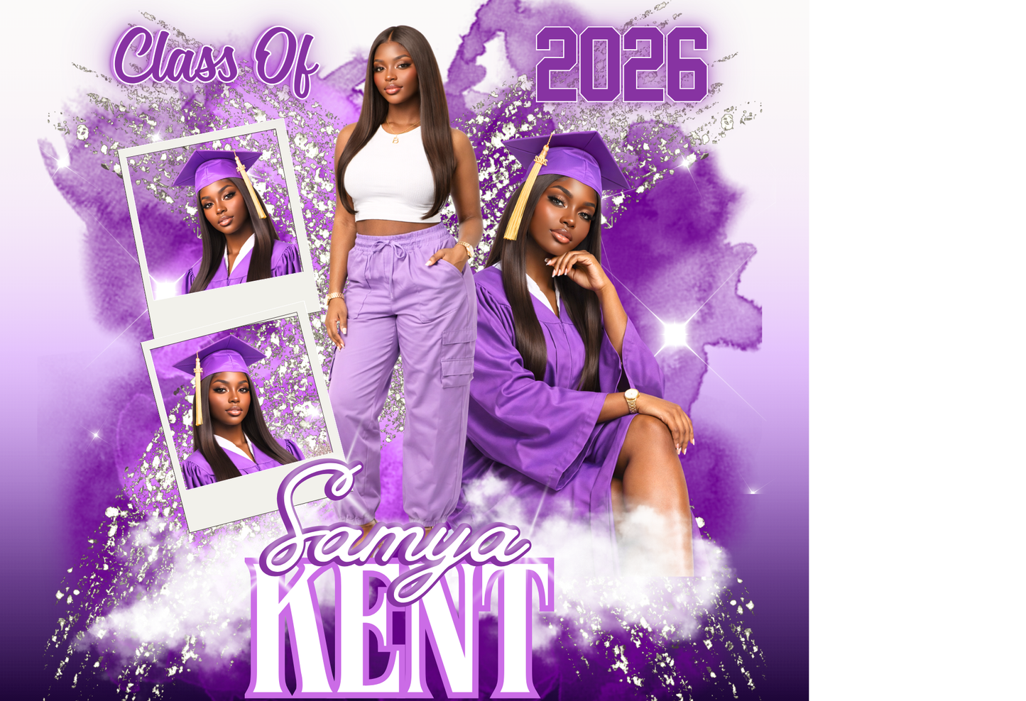 Editable 2026 Graduation Pillow Template | Custom Grad Photo Design Canva Template | Senior Collage Pillow Design + Mockup Bundle