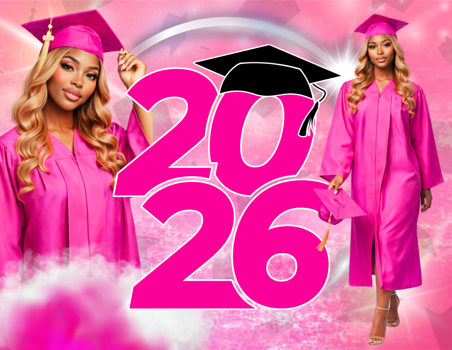 2026 Pink Graduation Activity Booklet Template – Editable Canva Grad Party Book